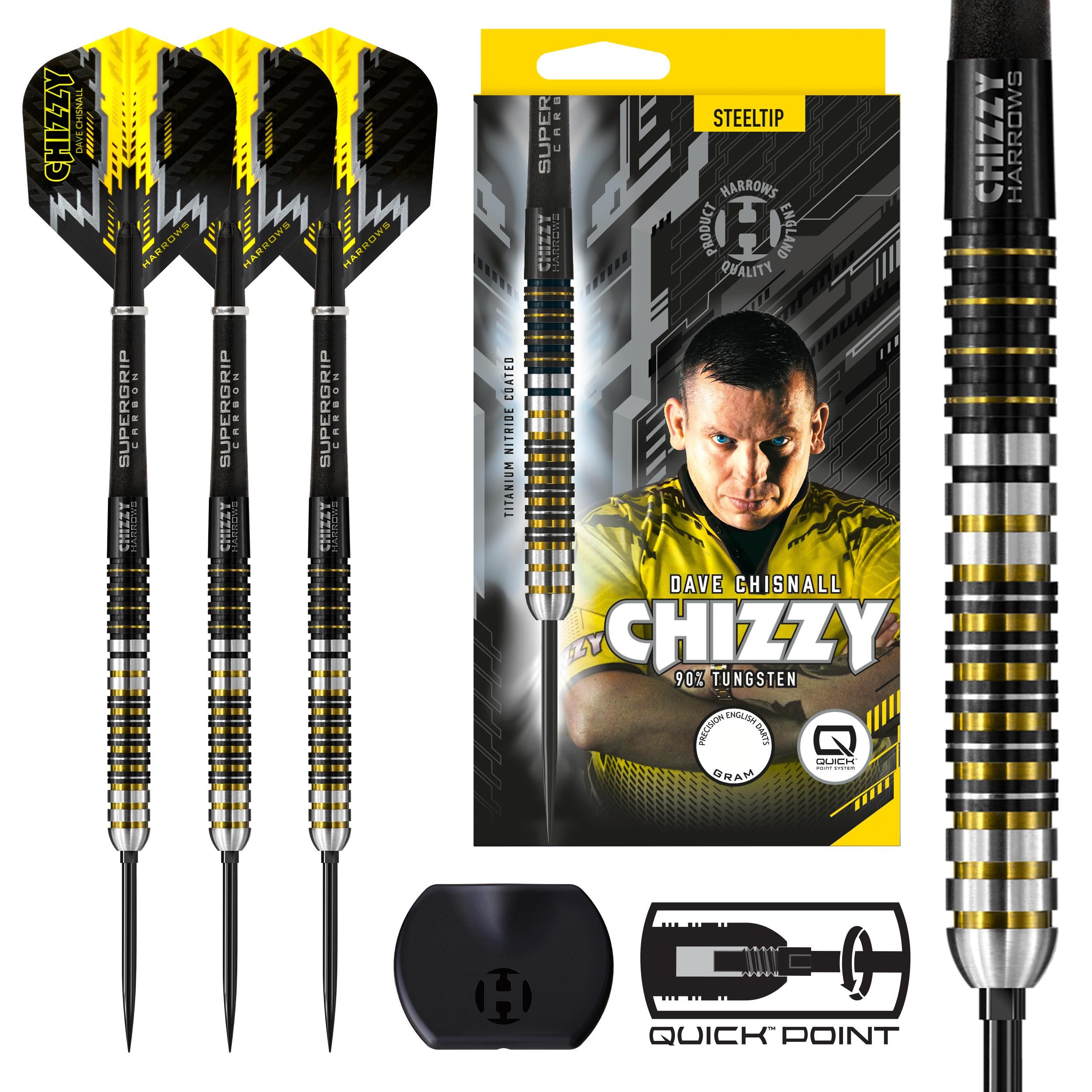 harrows-chizzy-90-fl-chettes-pointe-acier-quick-point image 1