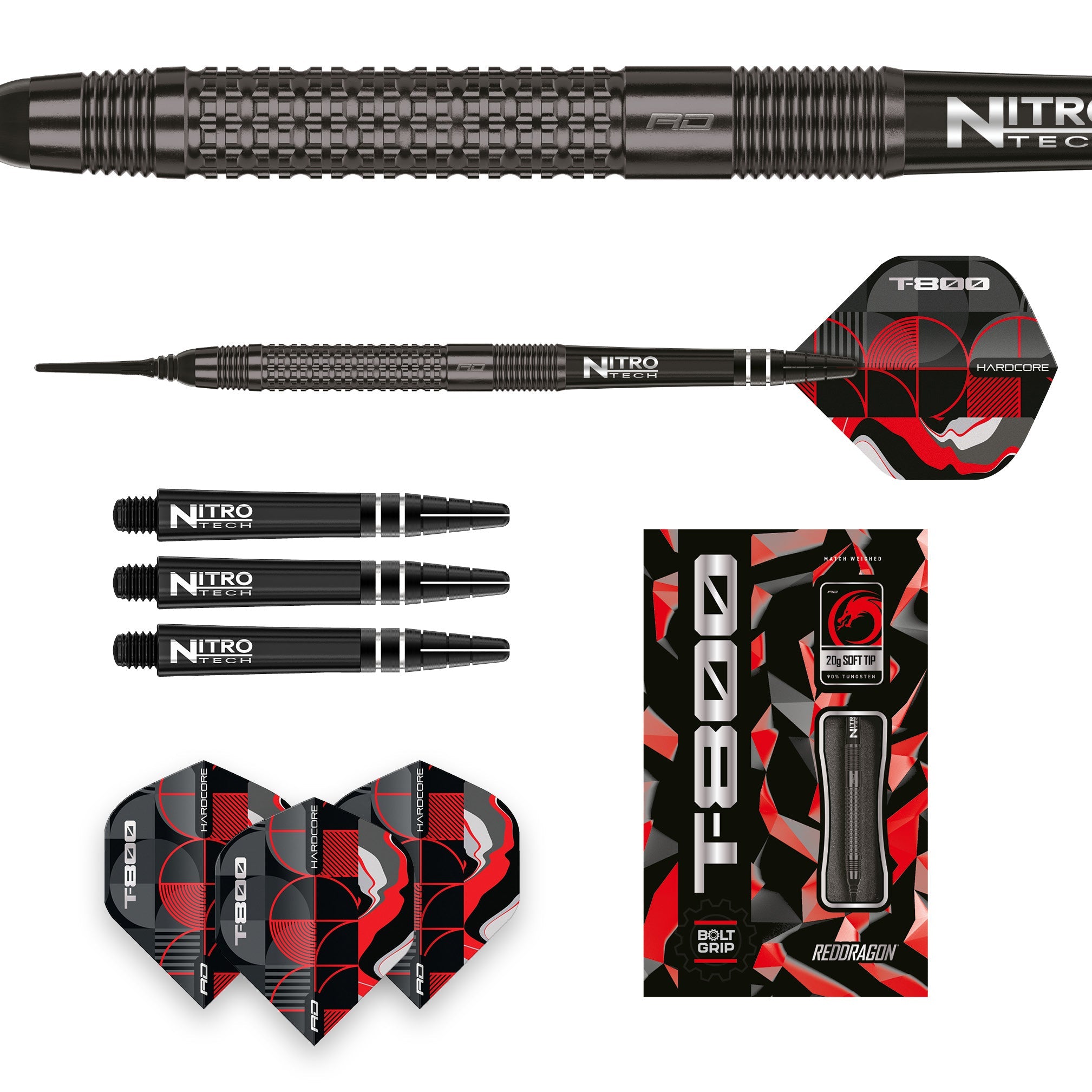 red-dragon-darts-t-800-soft-tip-90-tungst-ne-finition-stealth image 7
