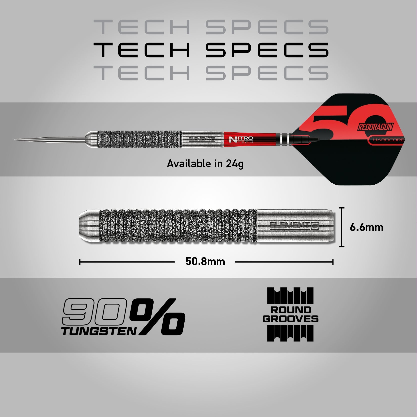 red-dragon-darts-element6-b-fl-chettes-pointe-acier-90-tungst-ne image 5