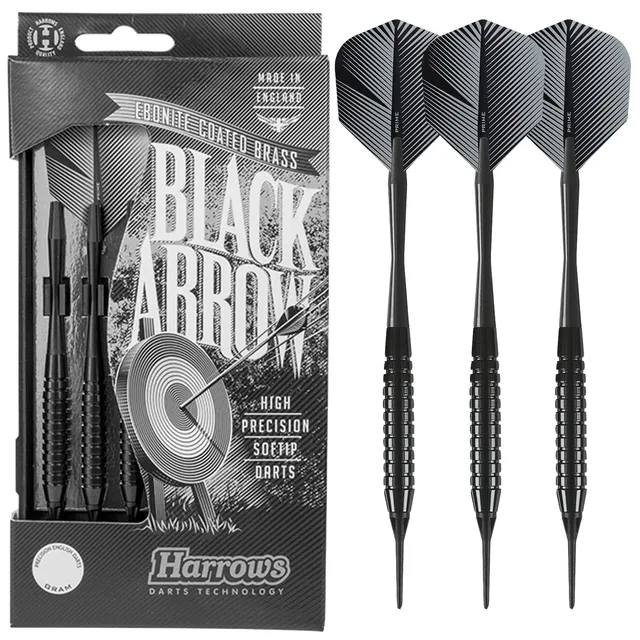 harrows-black-arrow-fl-chettes-pointe-souple-laiton image 1