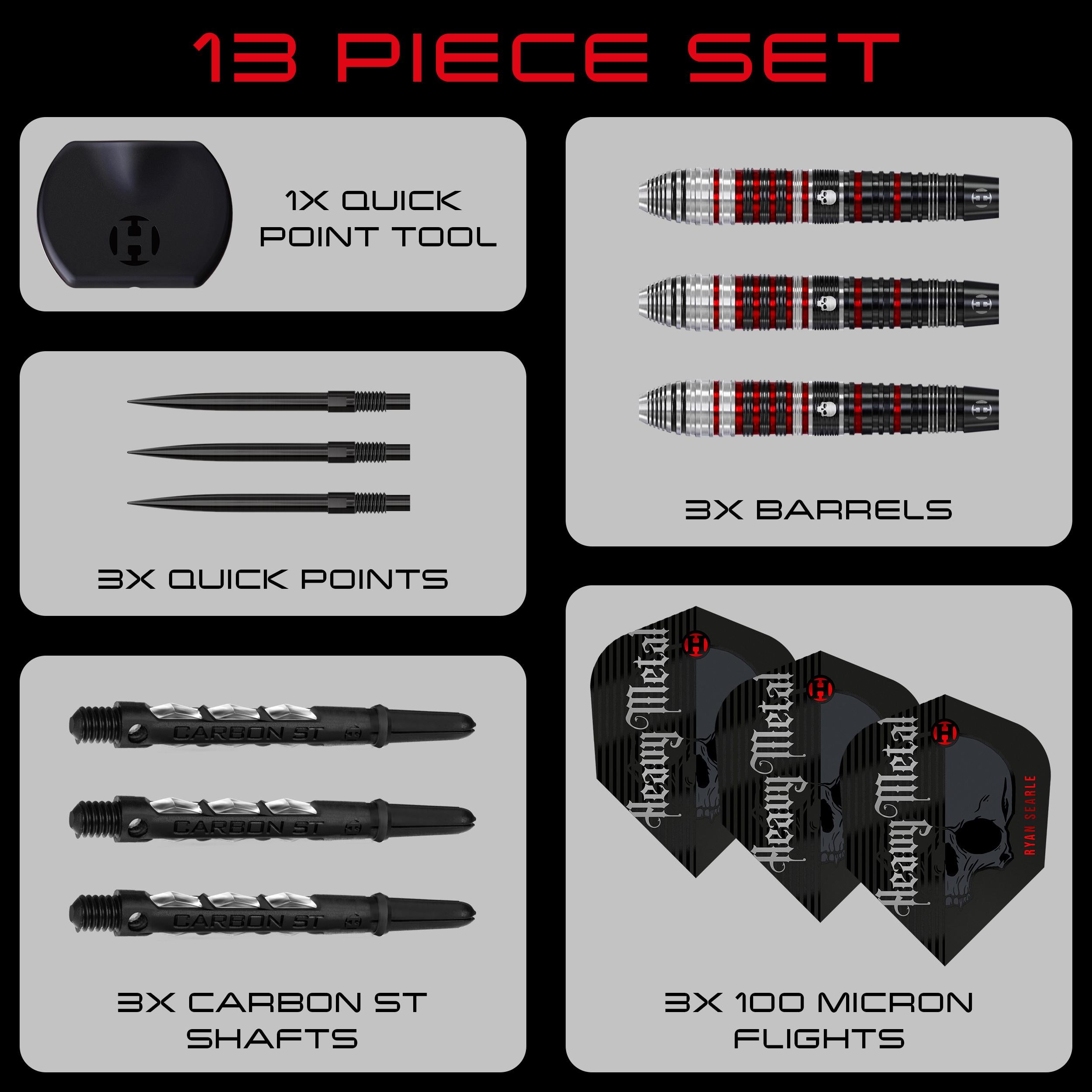 harrows-ryan-searle-series-2-fl-chettes-pointe-acier-90-tungst-ne-quick-point image 7