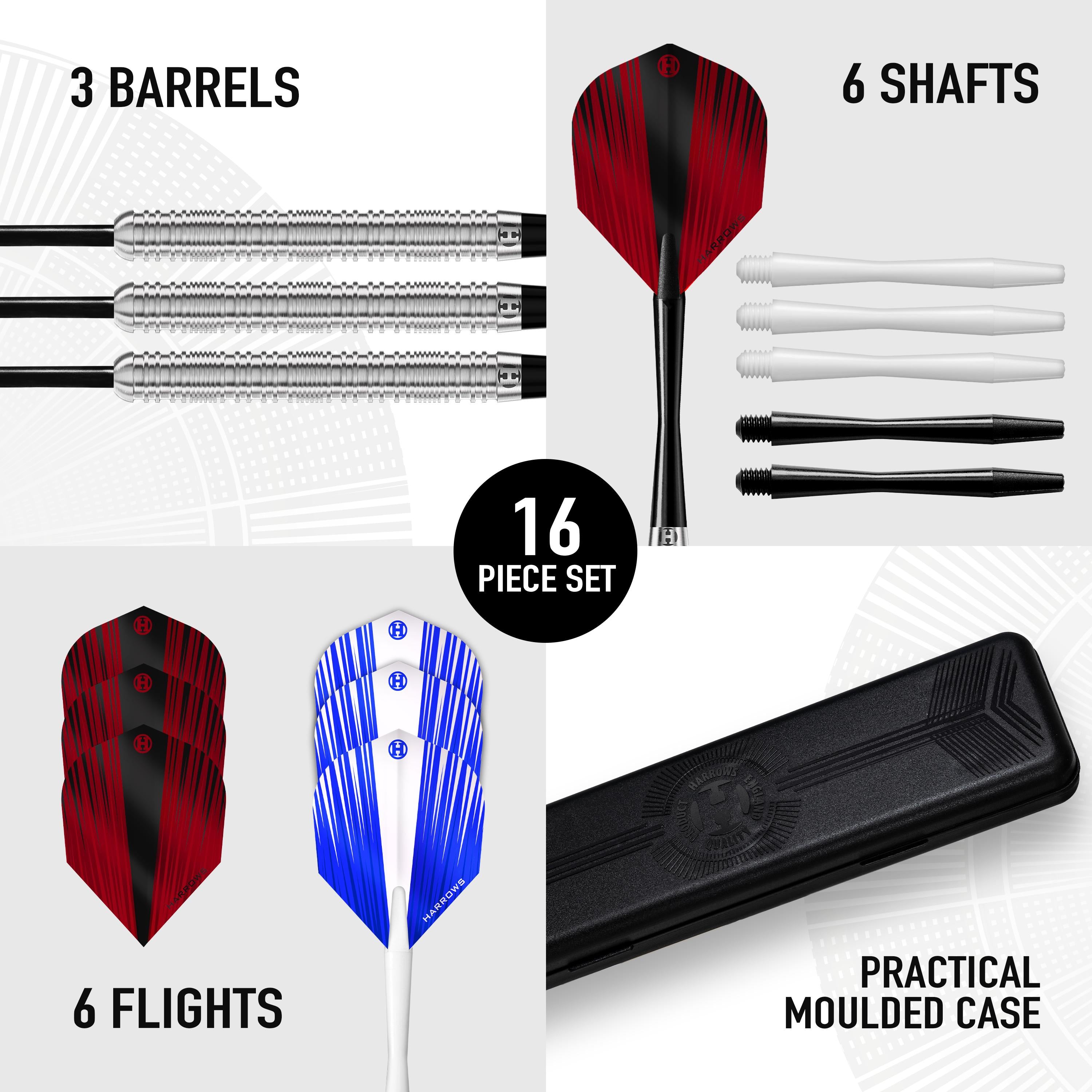harrows-caliber-90-fl-chettes-pointe-acier-steel-tip-set-16-pi-ces image 3