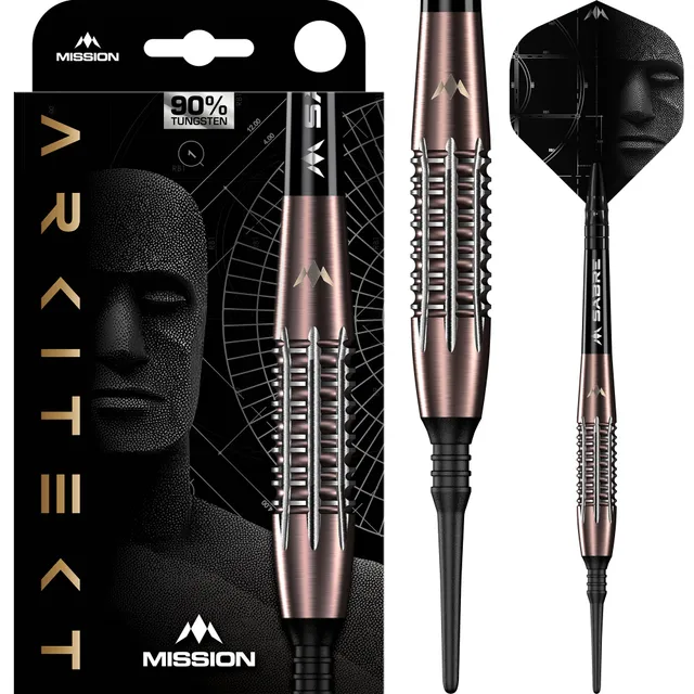 mission-darts-arkitekt-fl-chettes-soft-tip-90-tungst-ne-19g-bronze-silica-pvd image 1