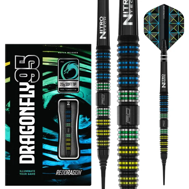 red-dragon-darts-dragonfly-95-black-fl-chettes-pointe-souple-fusel-95-tungst-ne image 1