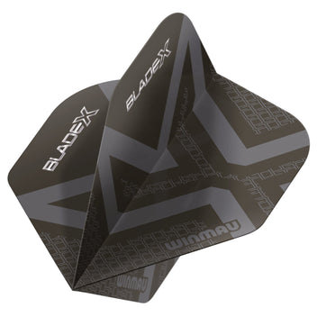 winmau-blade-x-prism-delta-metallic-black-ailettes-standard-lot-de-3 image 3