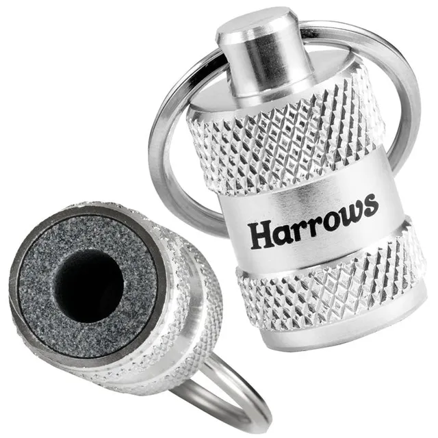 harrows-pro-dart-sharpener-aiguiseur-pointes-en-aluminium-molet-avec-porte-cl-s image 1