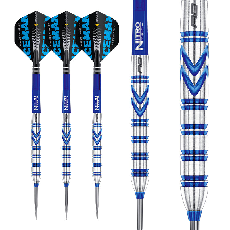 red-dragon-darts-gerwyn-price-blue-originals-fl-chettes-acier-sign-es-23g image 8