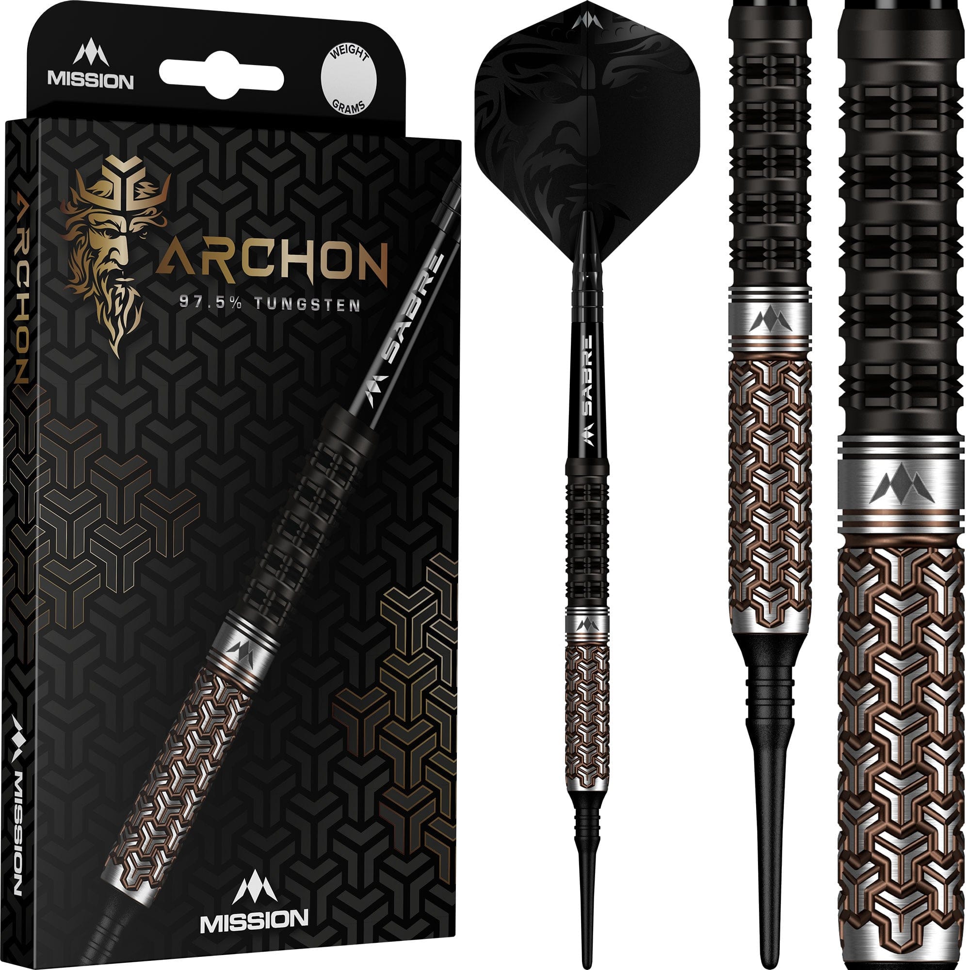 mission-darts-archon-fl-chettes-soft-tip-97-5-tungst-ne-noir-et-bronze-18-g image 3