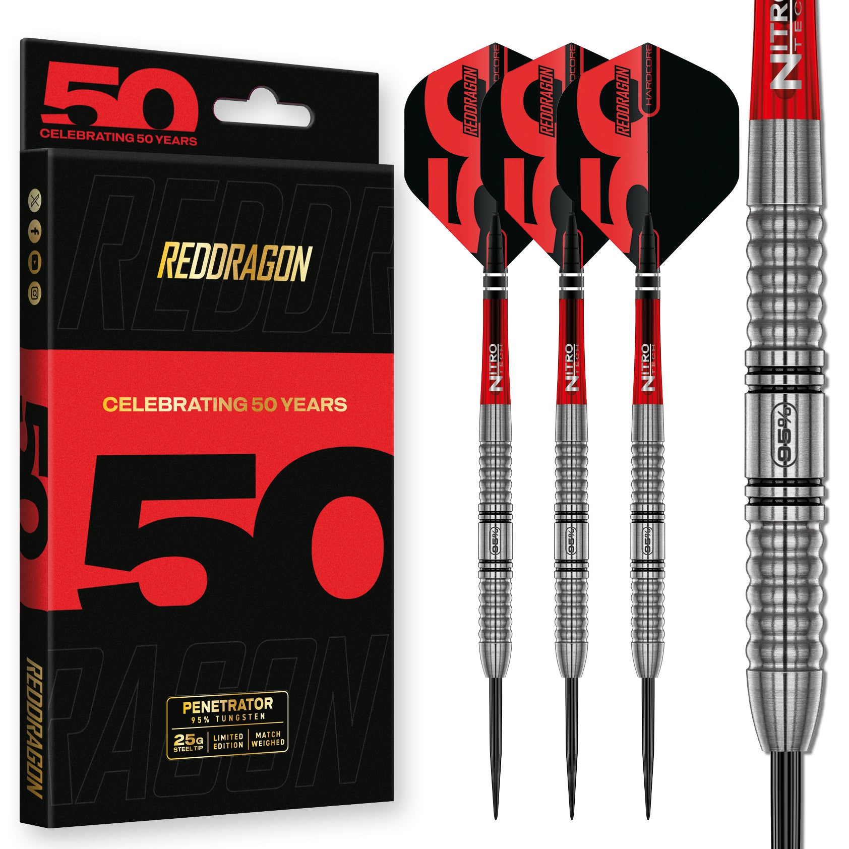 red-dragon-darts-penetrator-1-fl-chettes-pointe-acier-95-tungst-ne image 1
