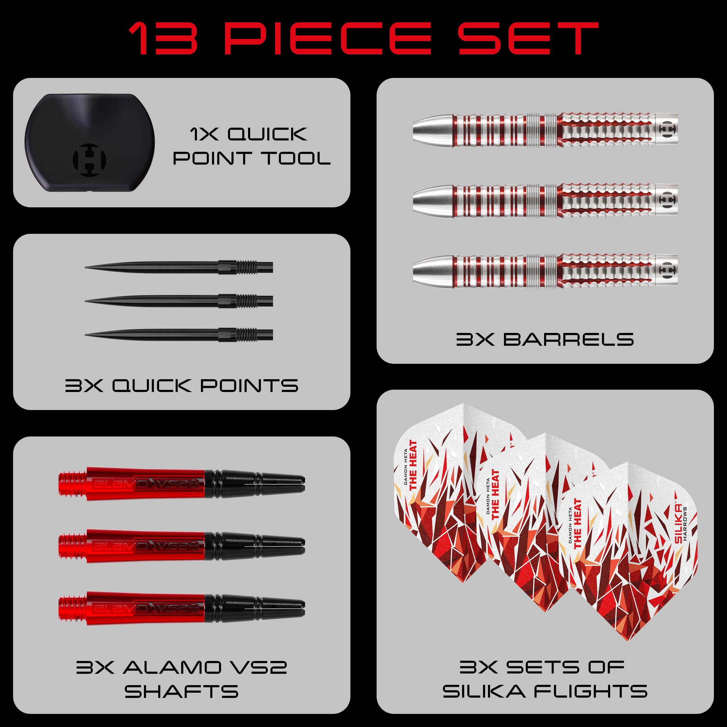 harrows-damon-heta-90-series-2-quick-point-fl-chettes-acier image 7