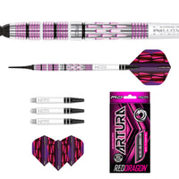 red-dragon-artura-shocking-pink-soft-tip-fl-chettes-pointe-souple-teardrop image 4
