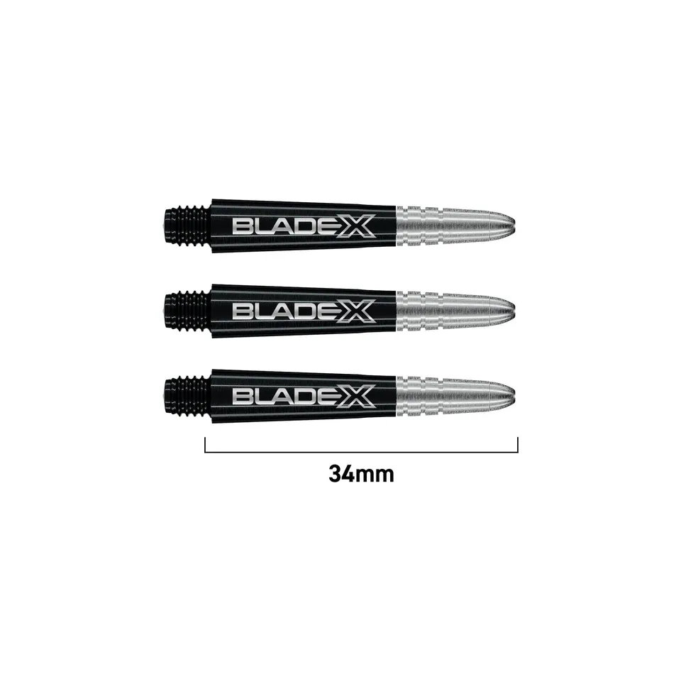 winmau-blade-x-vecta-shafts-short-noir-et-argent image 1