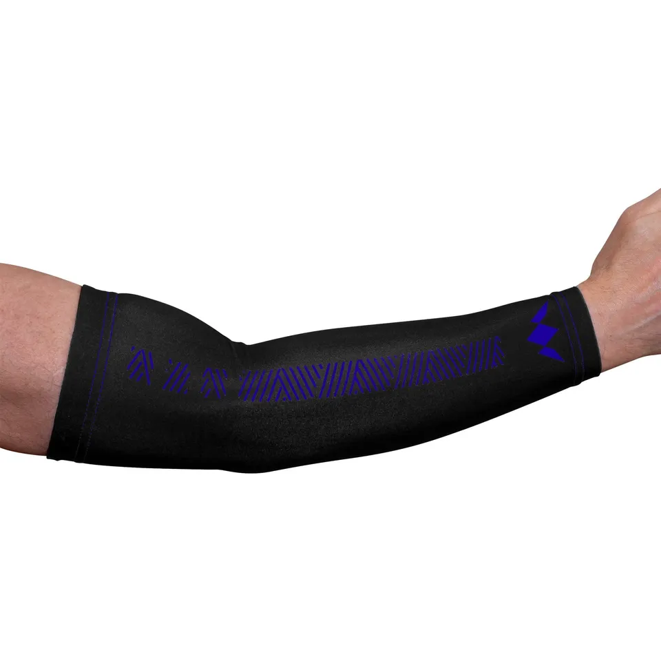 mission-reach-reflex-manchons-de-bras-compression-x2-noir-et-bleu image 1