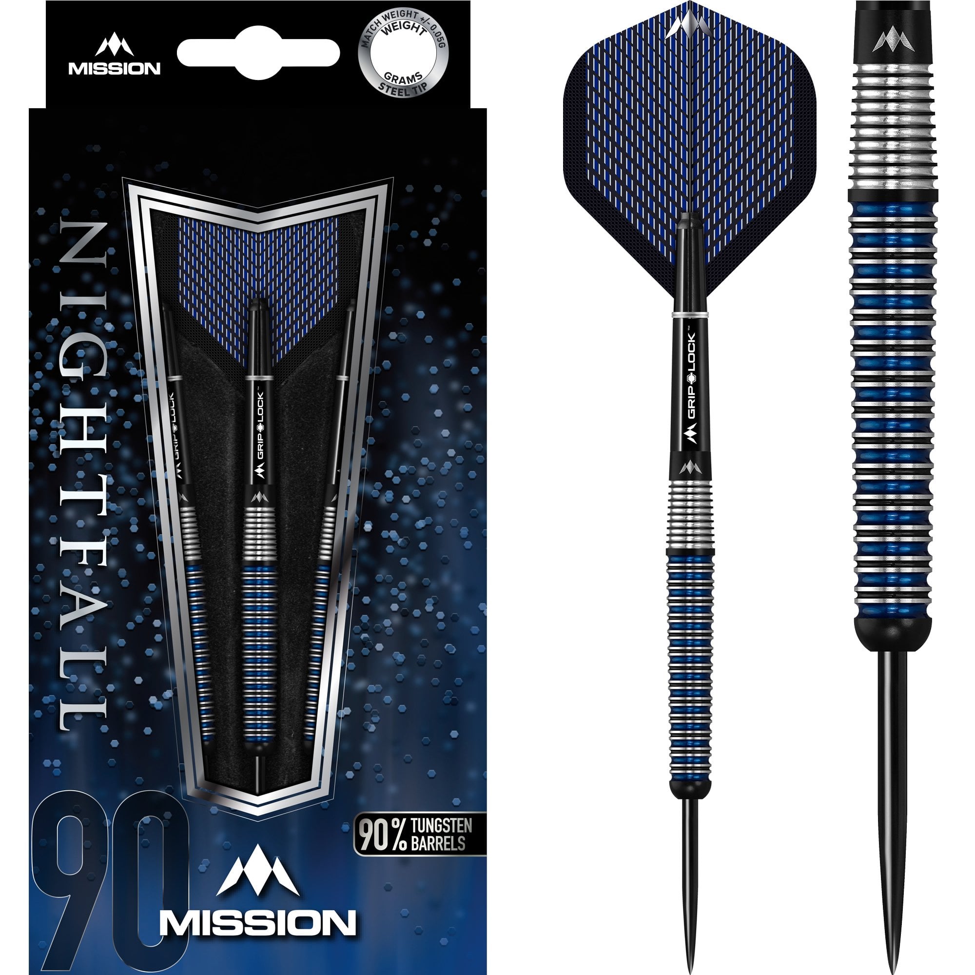 mission-darts-nightfall-m3-taper-fl-chettes-pointe-acier image 1