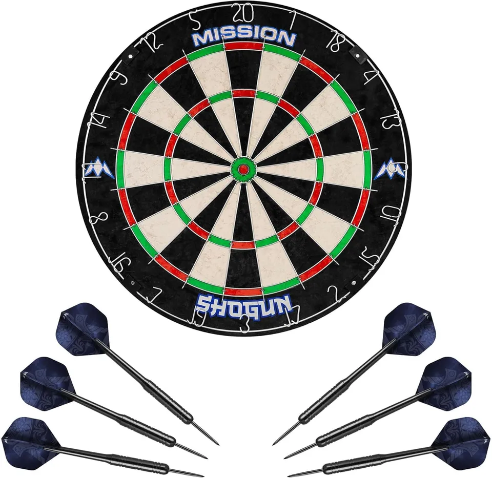 mission-darts-shogun-kit-cible-sisal-6-fl-chettes-d-butant image 1