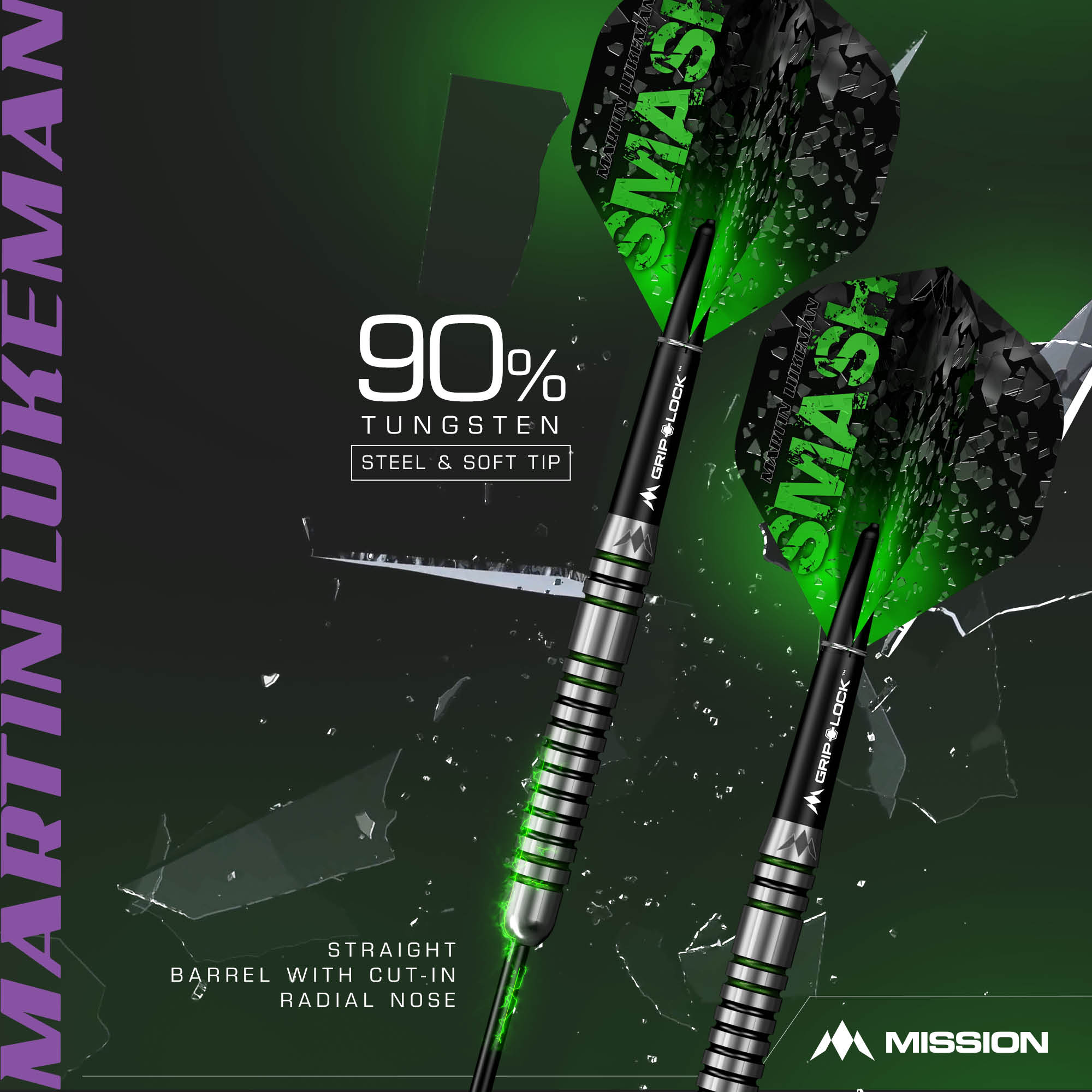 mission-darts-martin-lukeman-fl-chettes-soft-tip-black-green-20-g image 8