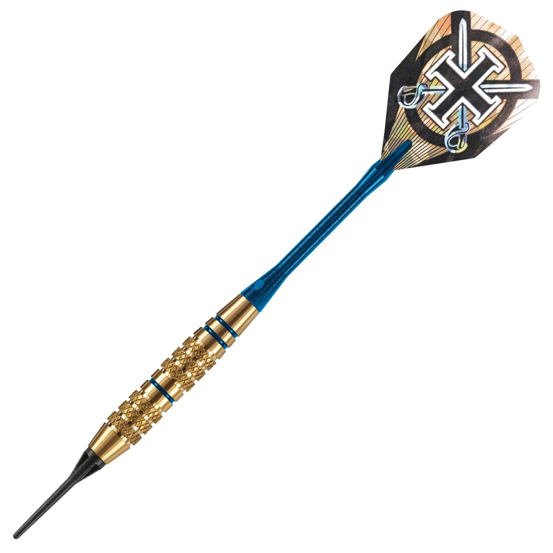 harrows-corsair-blue-fl-chettes-pointe-souple-laiton image 4