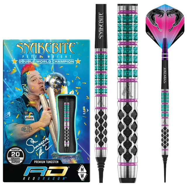 red-dragon-darts-peter-wright-supa-venom-soft-tip-fl-chettes-pointe-souple image 1