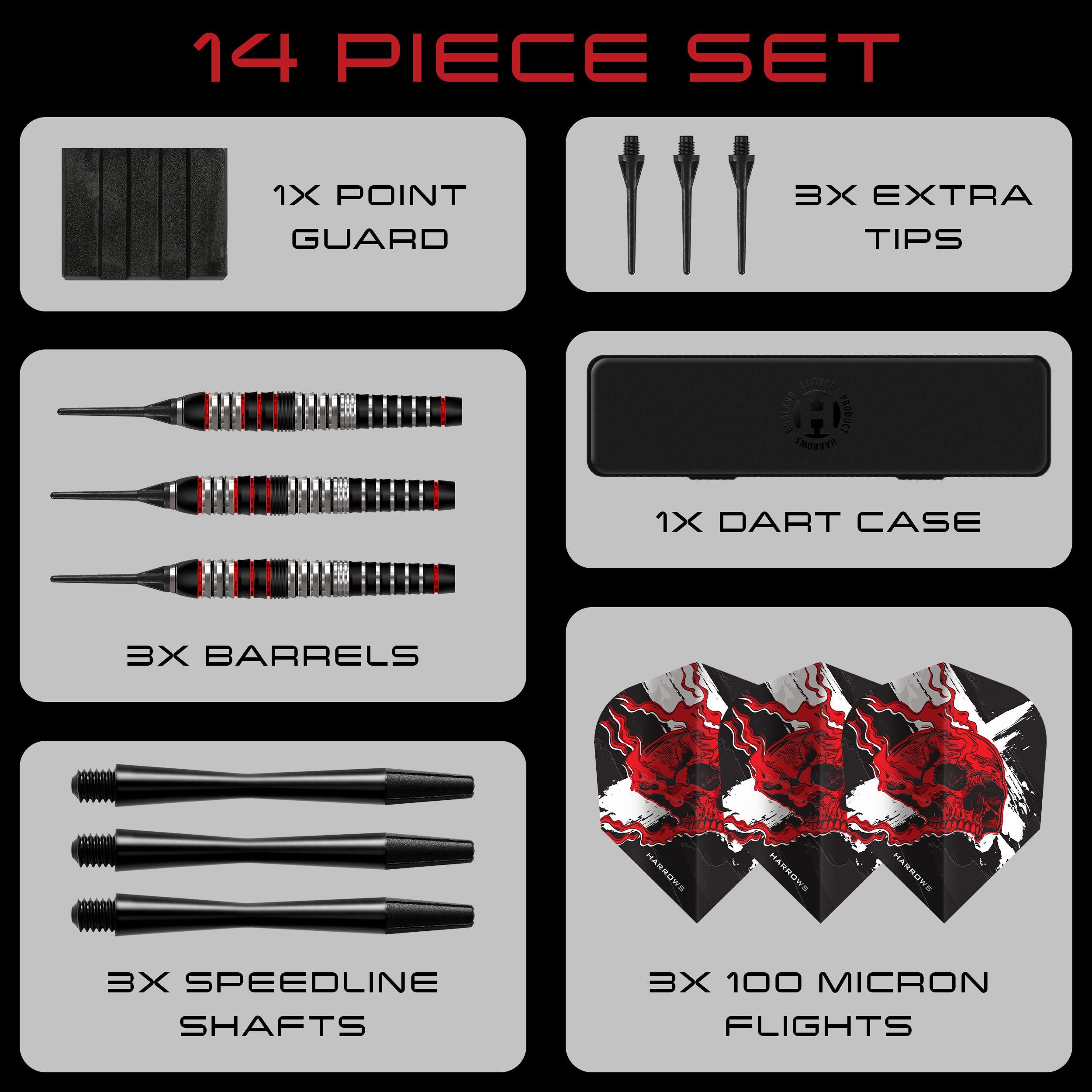 harrows-heavy-metal-ryan-searle-fl-chettes-pointe-souple-soft-tip-inox image 4