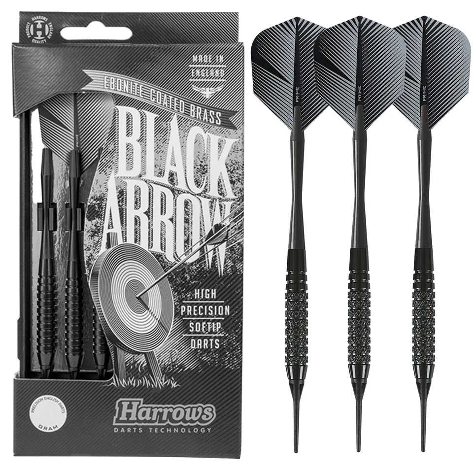 harrows-black-arrow-molet-fl-chettes-pointe-souple-soft-tip image 1