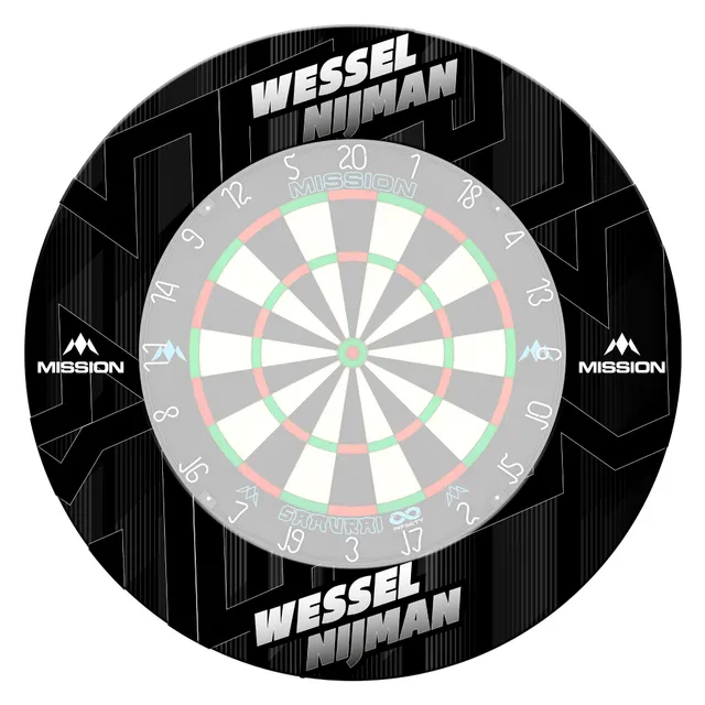 mission-darts-wessel-nijman-contour-de-cible-en-polym-re-logo-joueur image 1