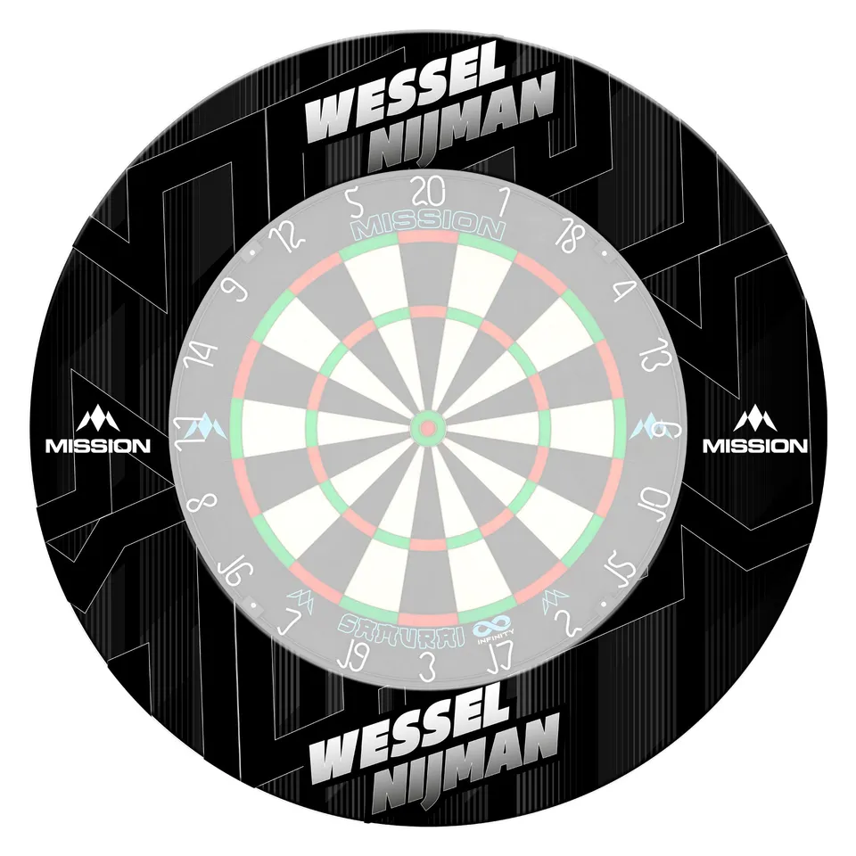 mission-darts-wessel-nijman-contour-de-cible-en-polym-re-logo-joueur image 1