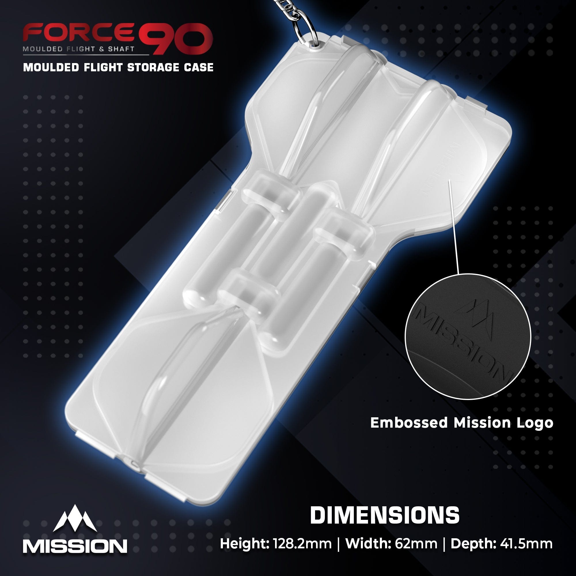 mission-darts-force-90-tui-rigide-moul-blanc-transparent image 6