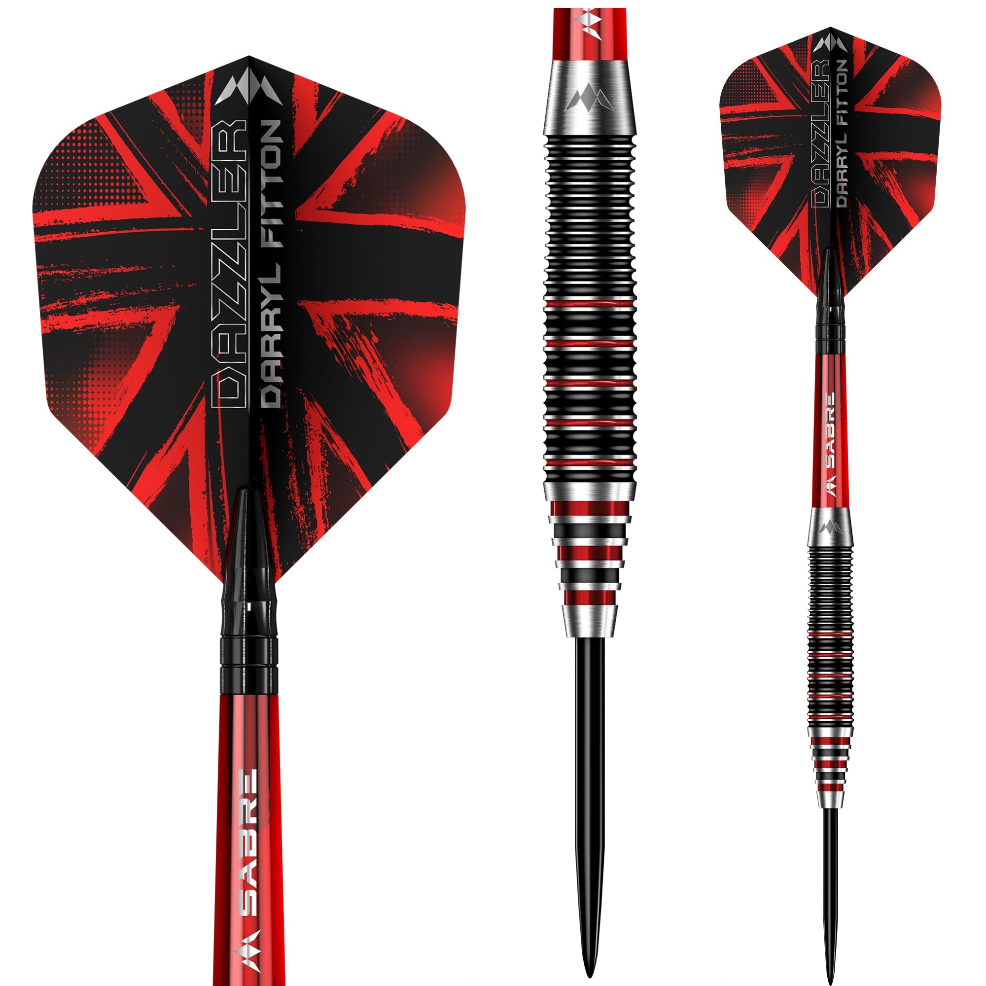 mission-darts-darryl-fitton-the-dazzler-fl-chettes-steel-tip-noir-lectro-rouge-2 image 5