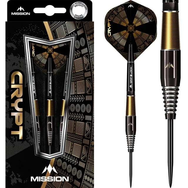 mission-darts-crypt-m2-steel-tip-90-tungst-ne-noir-et-or image 1