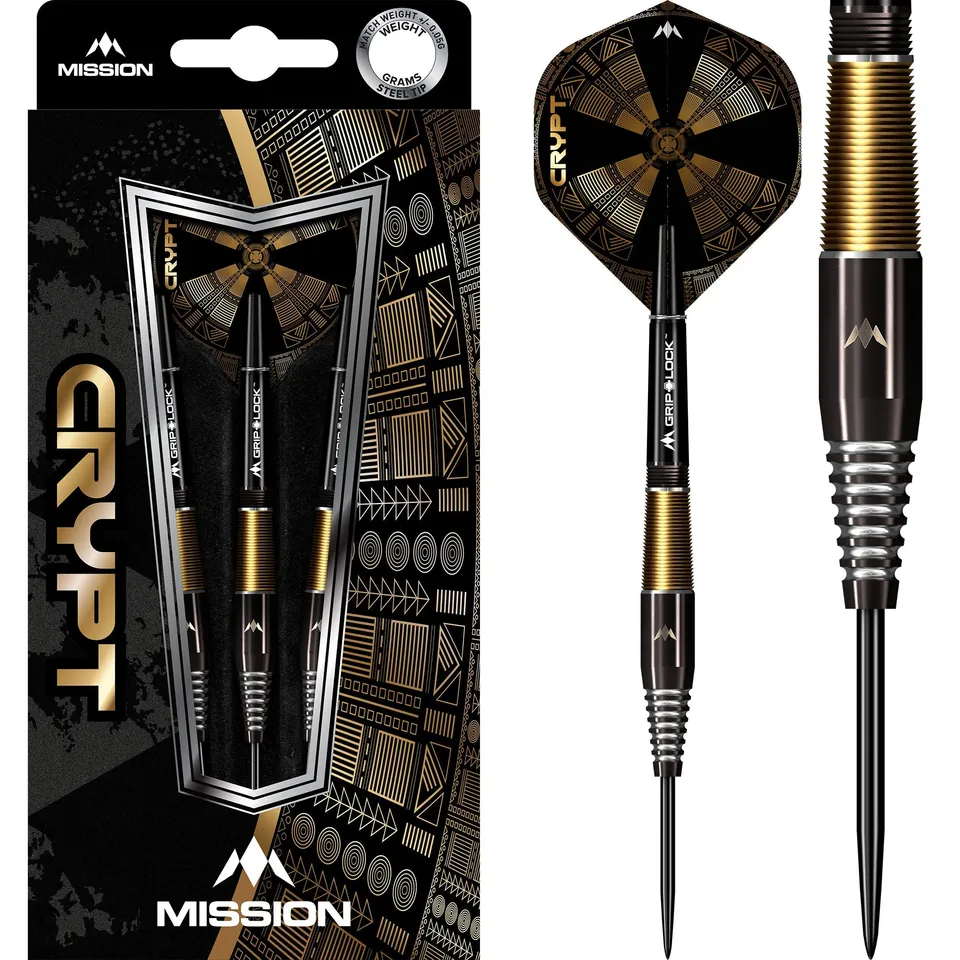 mission-darts-crypt-m2-steel-tip-90-tungst-ne-noir-et-or image 1