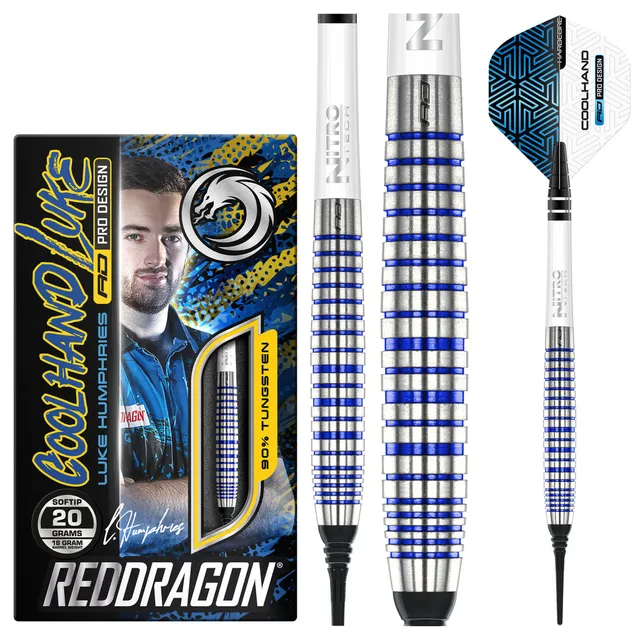 red-dragon-darts-luke-humphries-tx3-cool-blue-s-e-fl-chettes-pointe-souple image 1