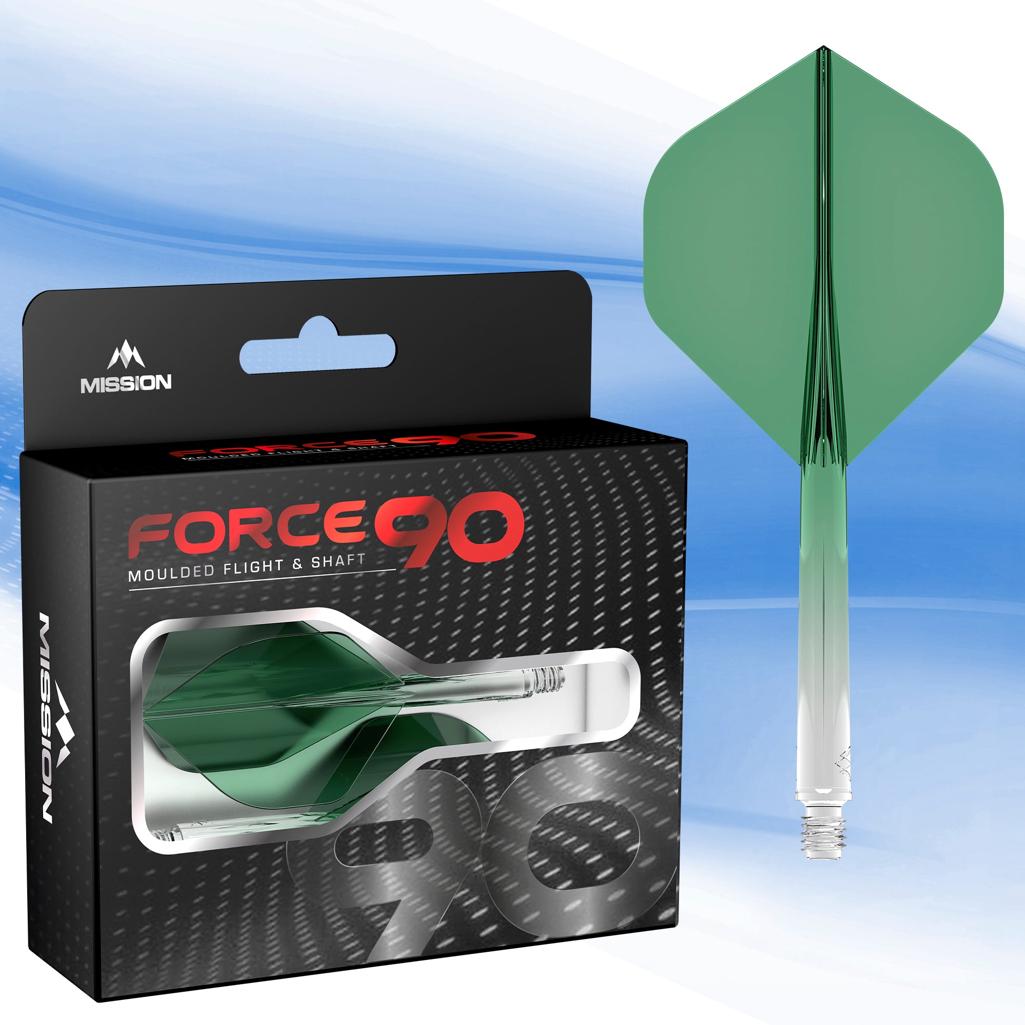 mission-darts-force-90-gradient-syst-me-ailette-tige-moul-standard-no2-vert image 3