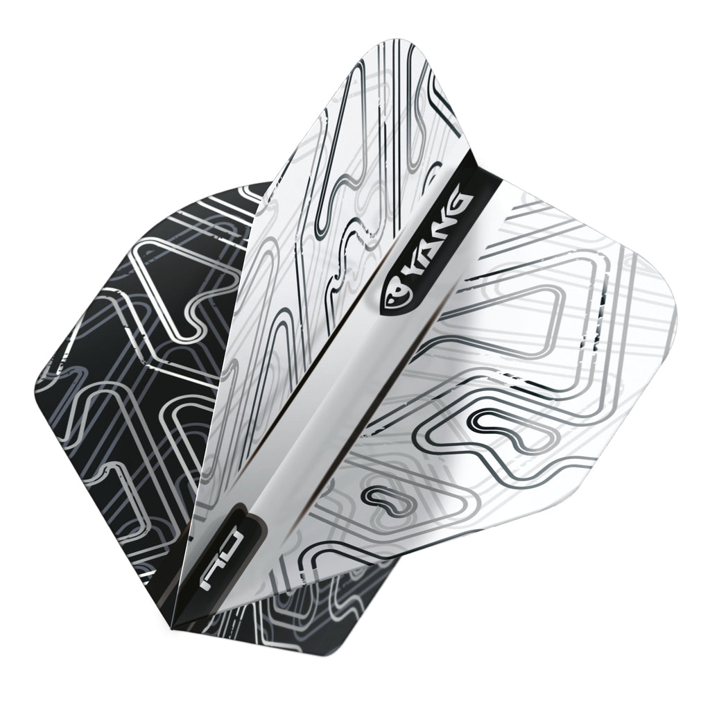 red-dragon-darts-yin-yang-noir-et-blanc-standard-ailettes-de-fl-chettes image 1