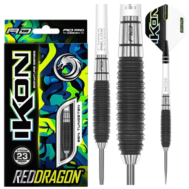 red-dragon-darts-ikon-1-3-fl-chettes-acier-grip-atomis image 1