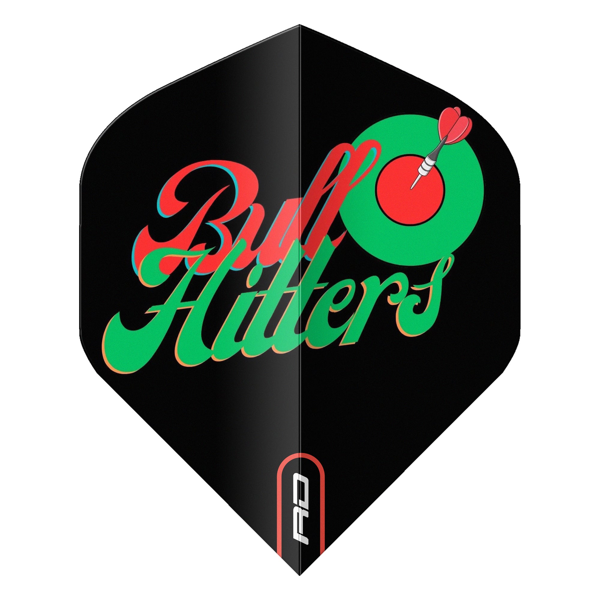 red-dragon-darts-bullhitters-ailettes-standard-extra-paisses-noir-rouge-et-vert image 2