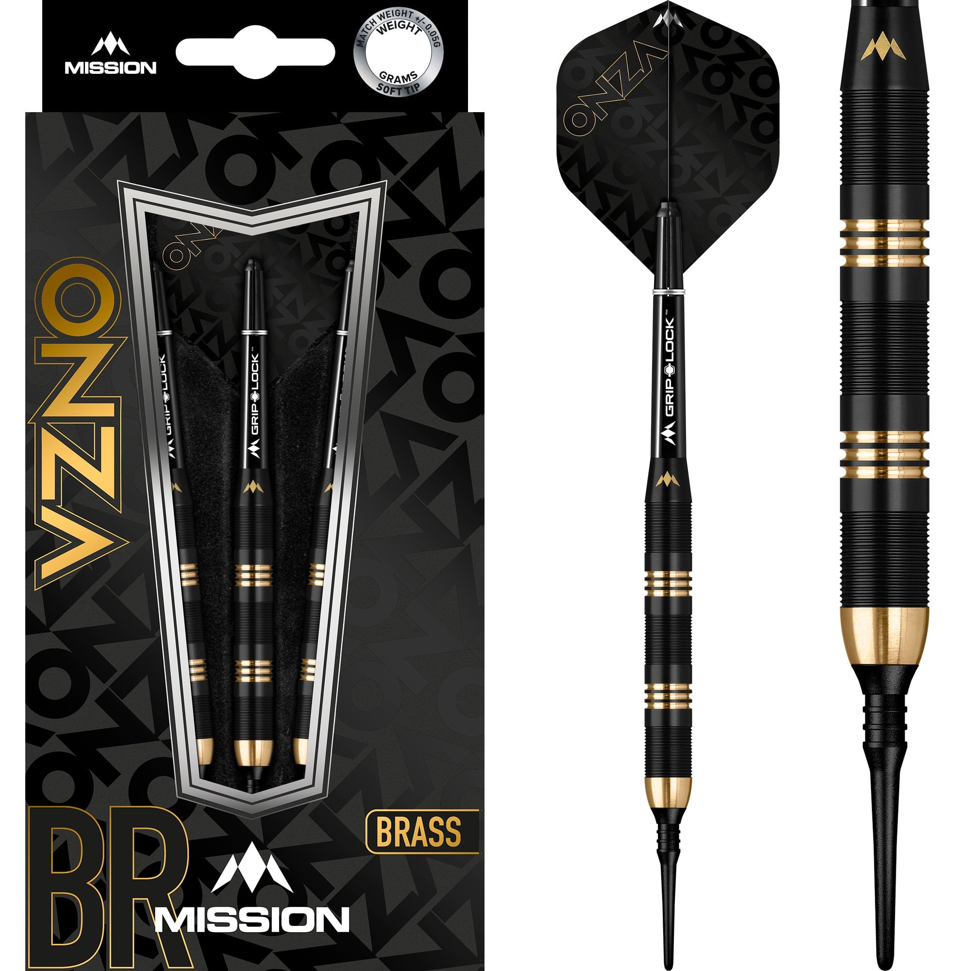 mission-darts-onza-m1-soft-tip-laiton-19g-noir-et-or image 1