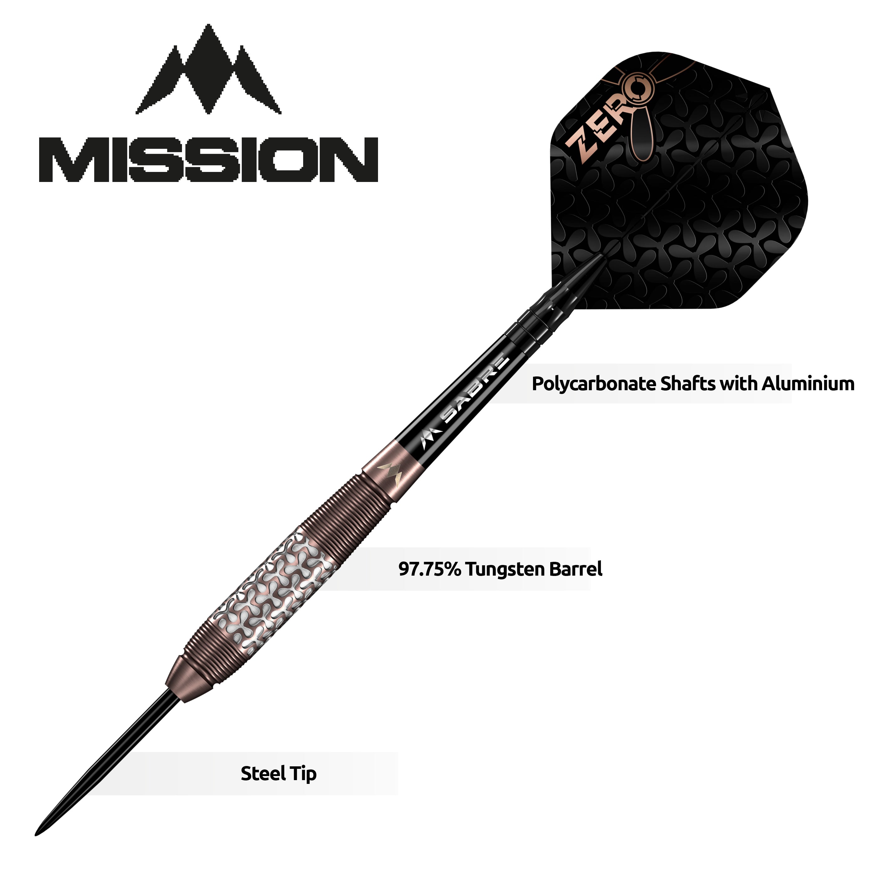 mission-zero-fl-chettes-pointe-acier-97-5-tungst-ne-bronze-pvd-torpille image 4