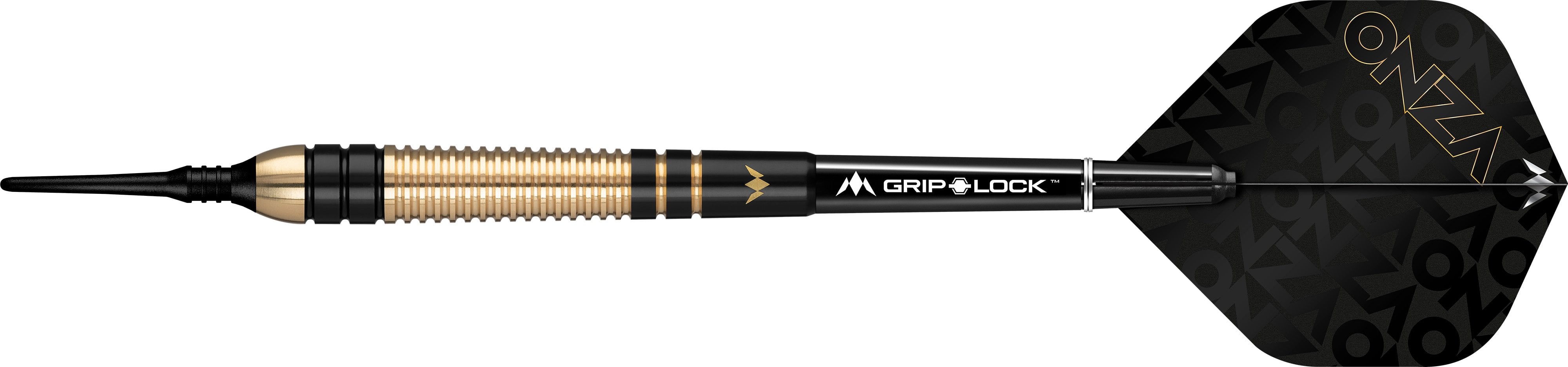 mission-darts-onza-m2-soft-tip-laiton-noir-et-or-18g image 2