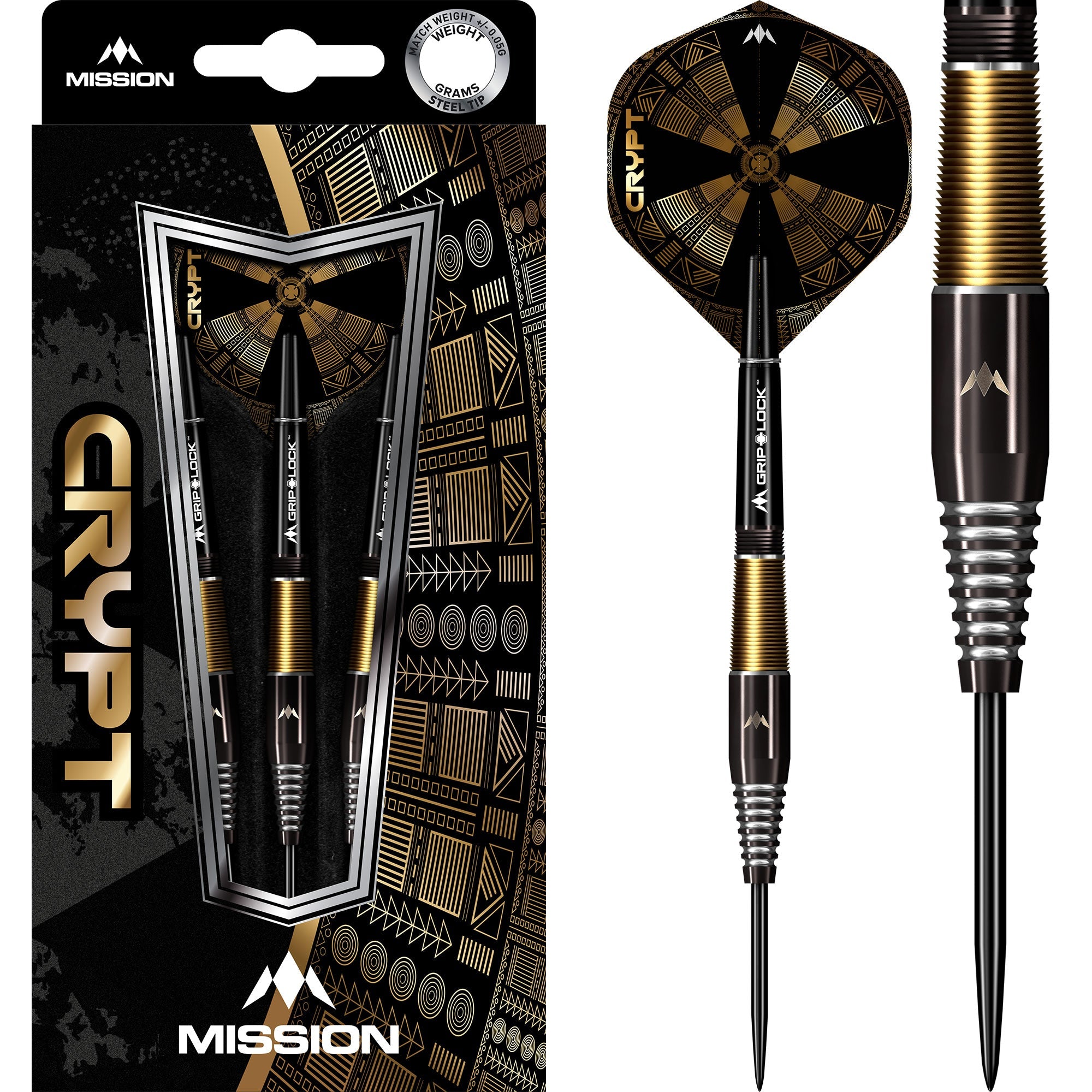 mission-darts-crypt-m2-steel-tip-90-tungst-ne-noir-et-or image 1