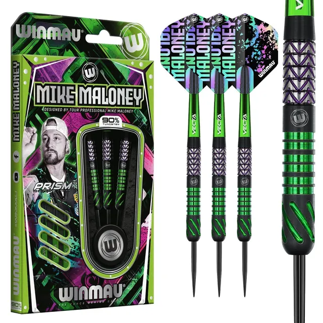 winmau-mike-maloney-fl-chettes-acier-signature image 1