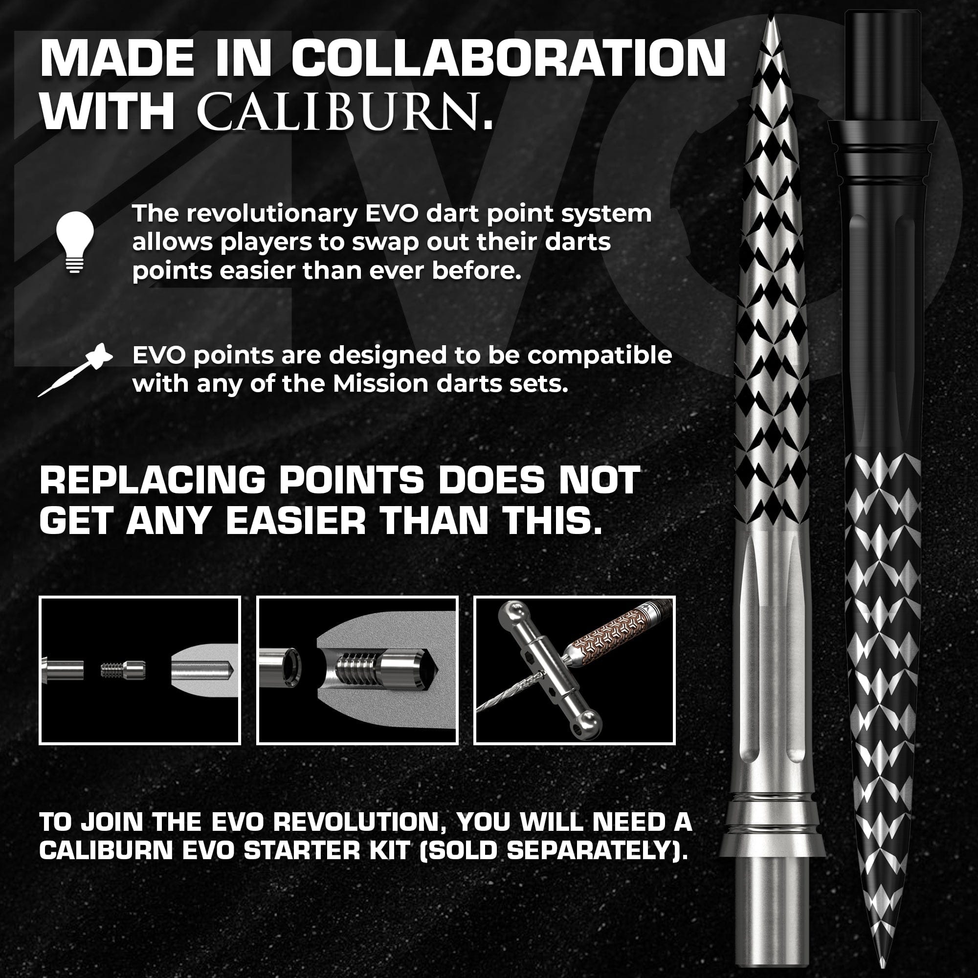 mission-darts-x-caliburn-evo-pointes-logo-26-mm-noir image 6