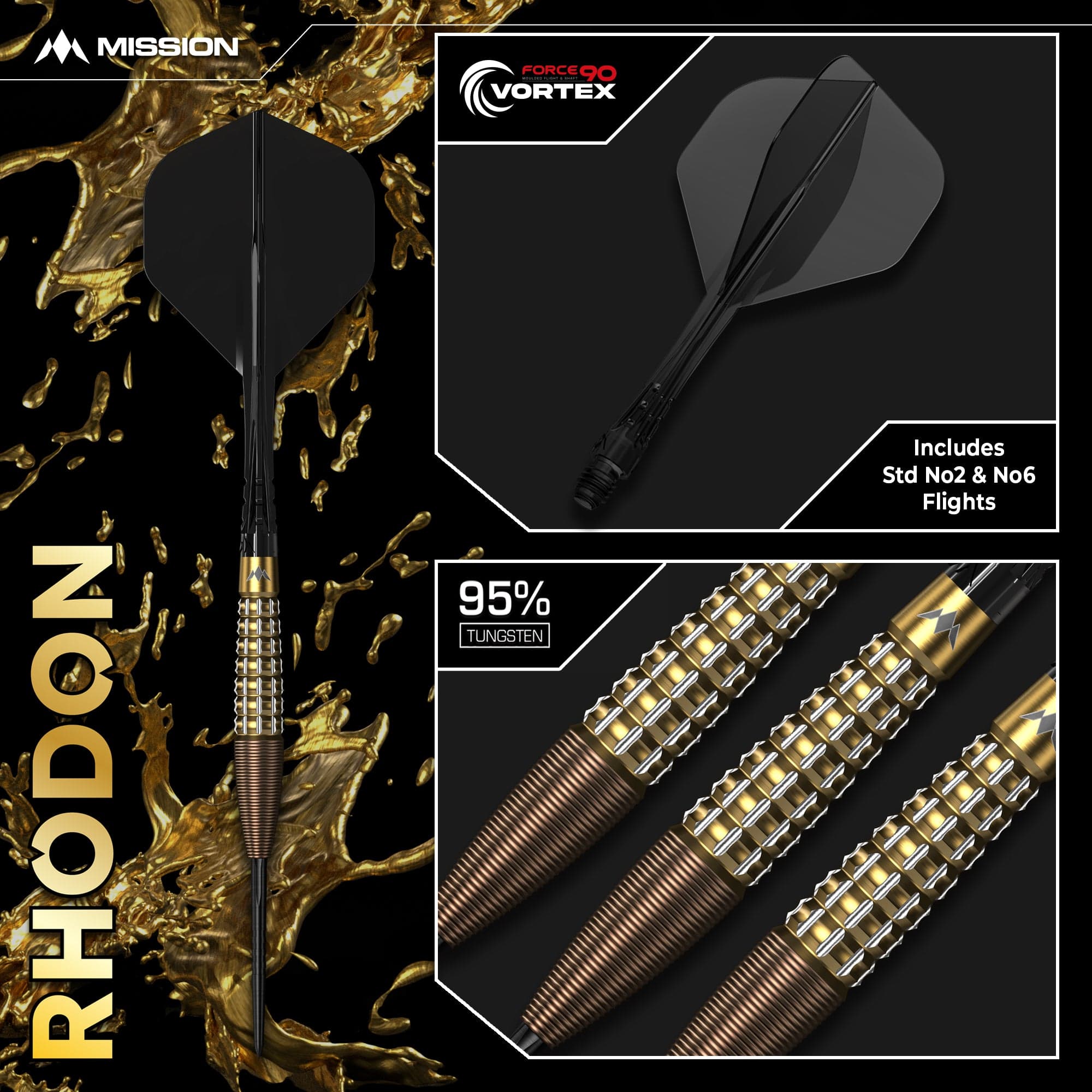 mission-darts-rhodon-fl-chettes-pointe-acier-95-tungst-ne-bronze-gold-pvd image 8