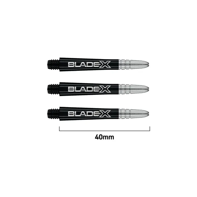 winmau-blade-x-vecta-medium-tiges-black-silver-x3 image 1