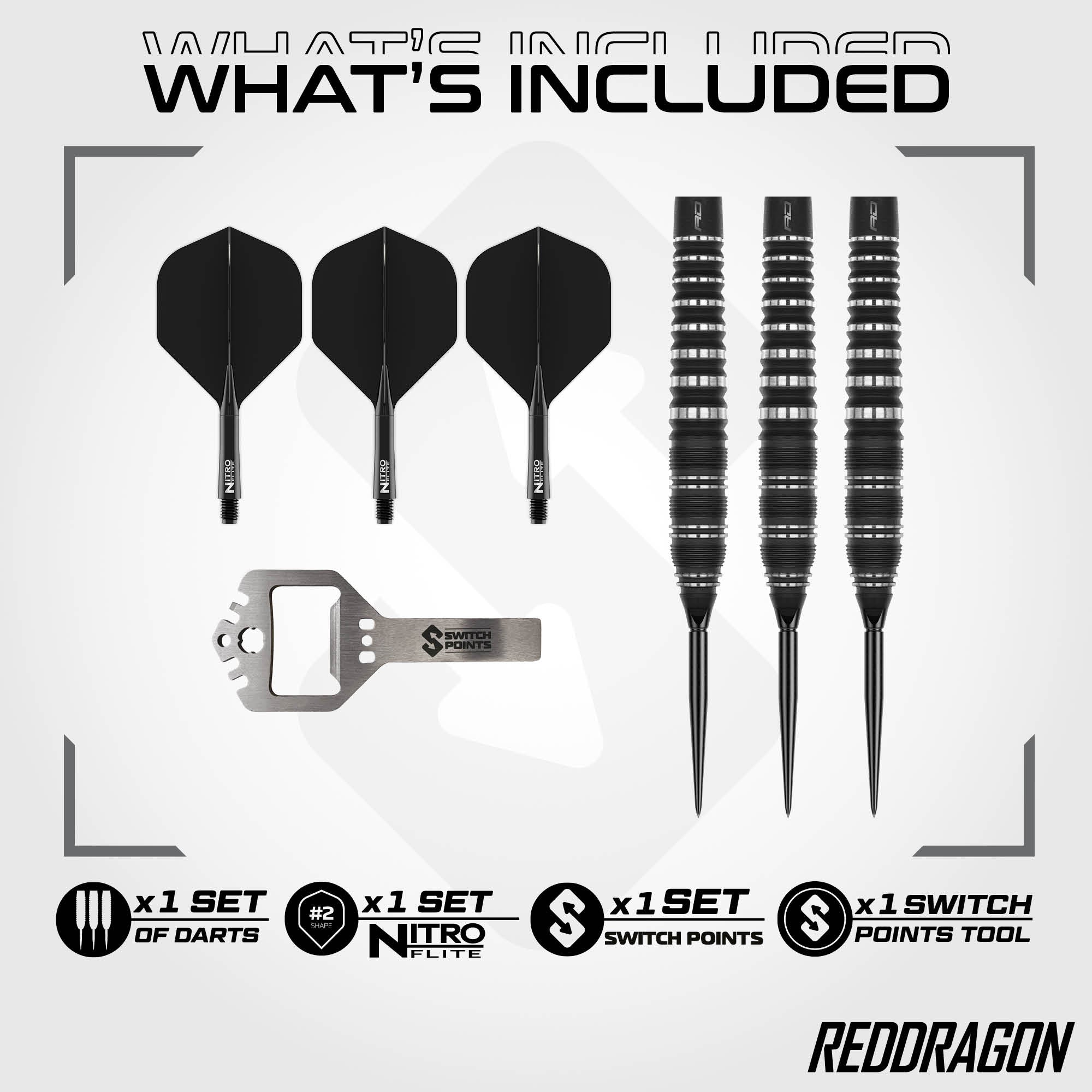 red-dragon-darts-sable-02-90-torpedo-fl-chettes-pointe-acier-switch-point image 3