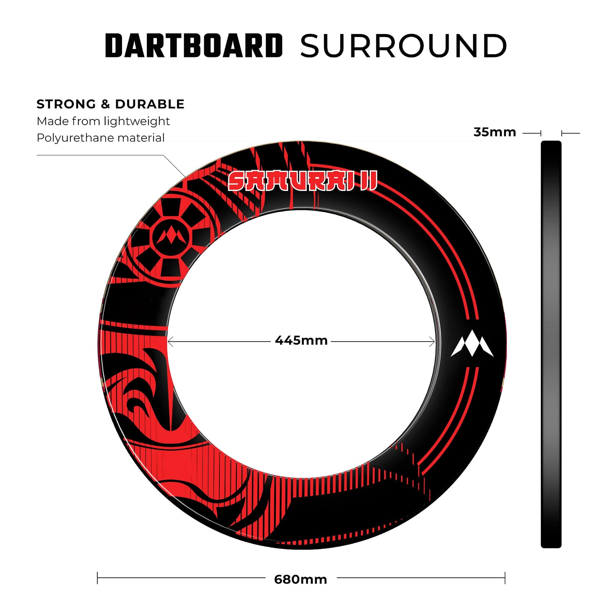 mission-darts-samurai-ii-contour-de-cible-professionnel-rouge image 6