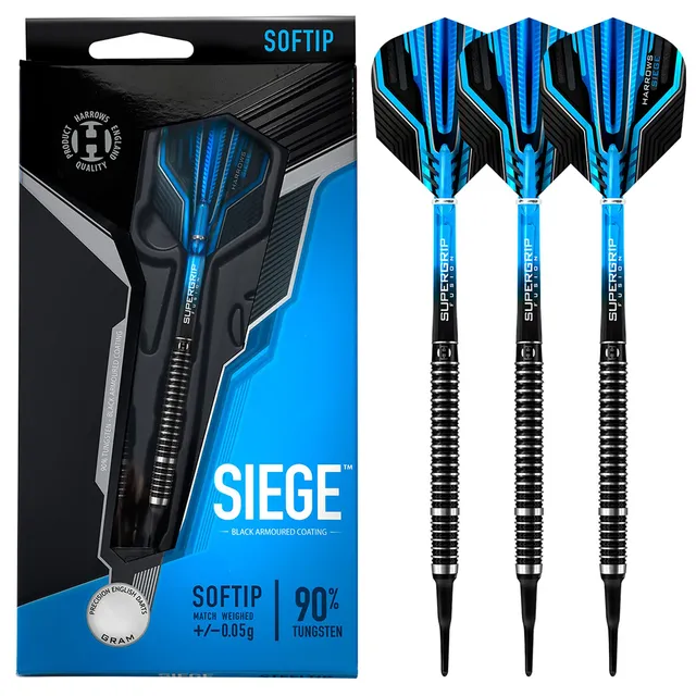 harrows-siege-90-soft-tip-fl-chettes-pointe-souple-tonneau-parall-le image 1
