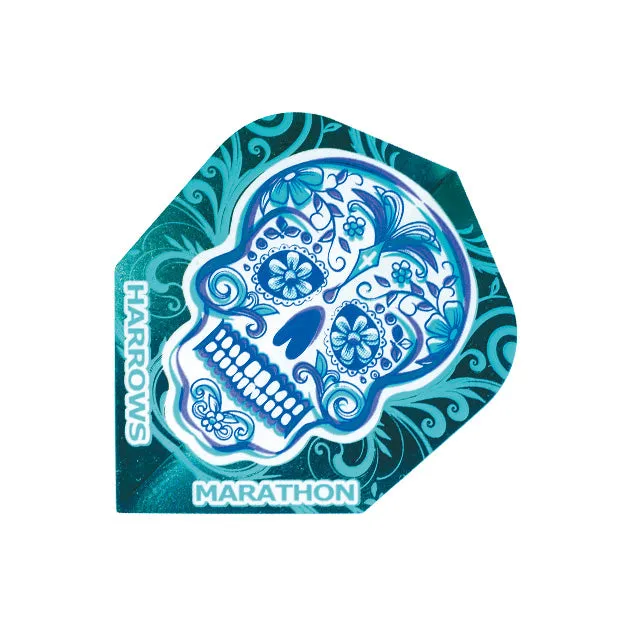 harrows-marathon-candy-skull-ailettes-de-fl-chettes image 1
