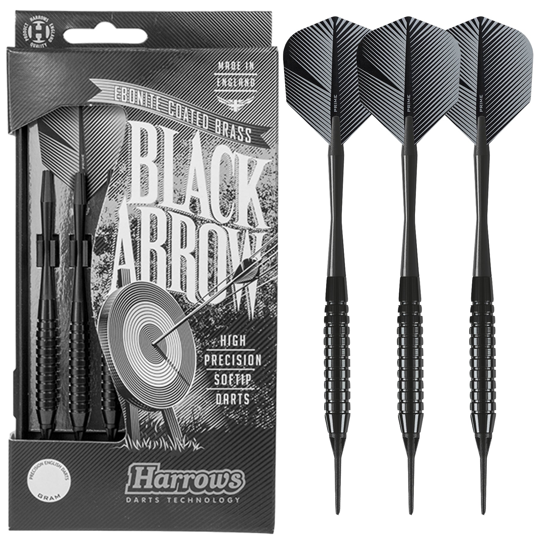harrows-black-arrow-fl-chettes-pointe-souple-laiton image 1