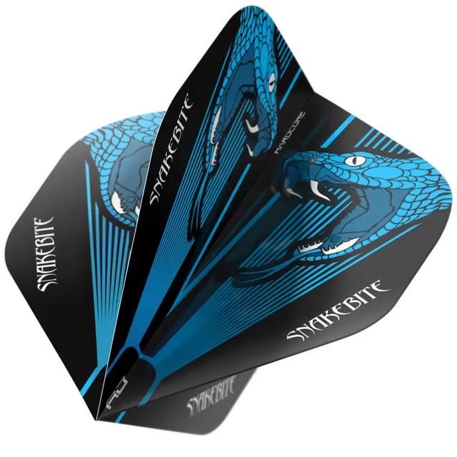 red-dragon-darts-peter-wright-snakebite-hardcore-standard-ailettes-bleu-transpar image 1