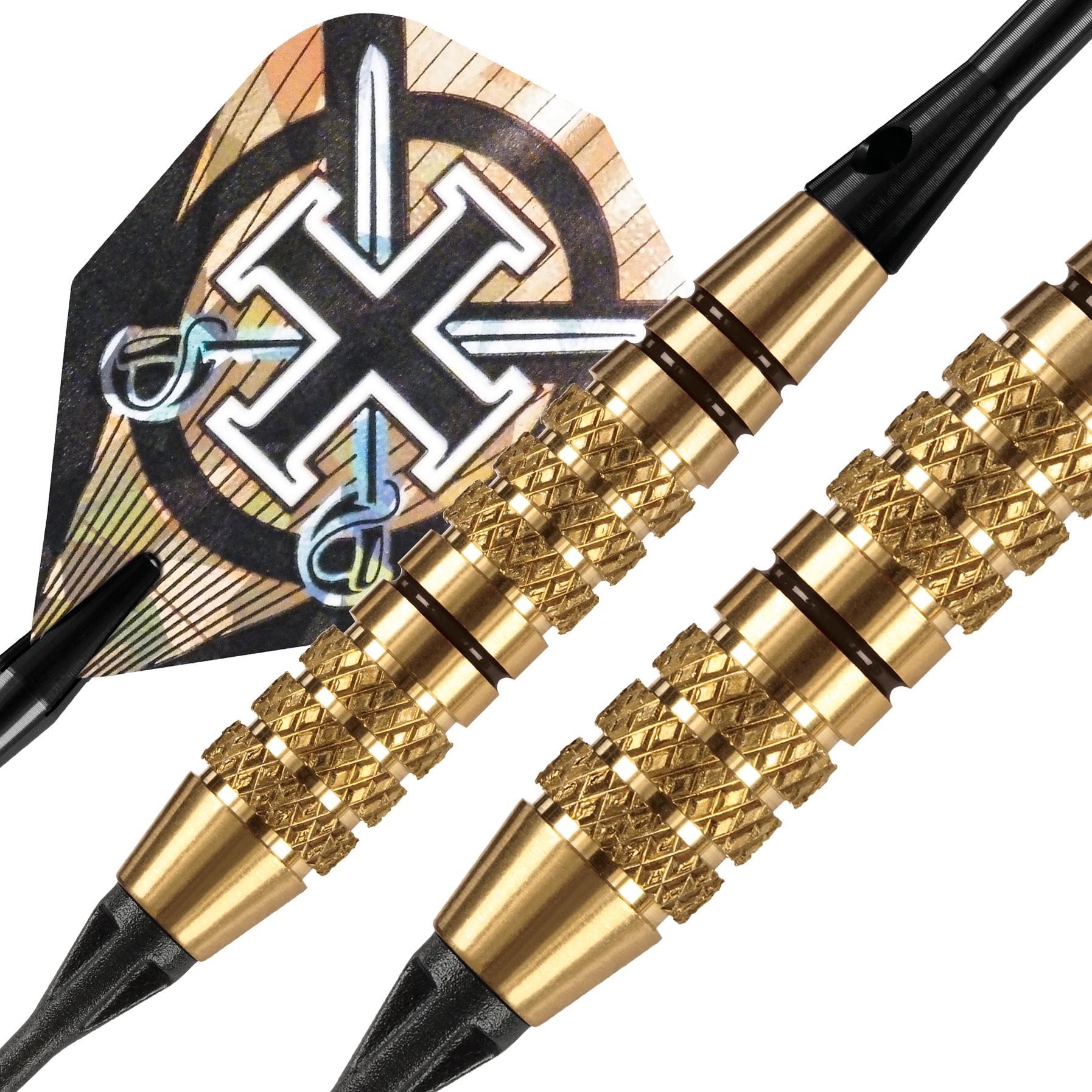 harrows-corsair-black-fl-chettes-pointe-souple-soft-tip-laiton image 3